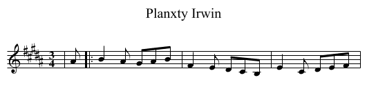 Planxty Irwin - staff notation