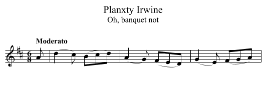 Planxty Irwine - staff notation