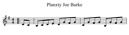 Planxty Joe Burke - staff notation