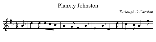 Planxty Johnston - staff notation
