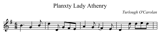 Planxty Lady Athenry - staff notation