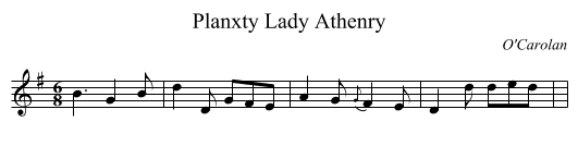 Planxty Lady Athenry - staff notation