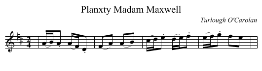 Planxty Madam Maxwell - staff notation