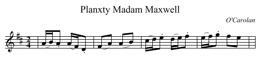 Planxty Madam Maxwell - staff notation