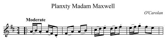 Planxty Madam Maxwell - staff notation