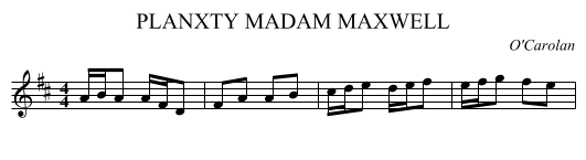 PLANXTY MADAM MAXWELL - staff notation