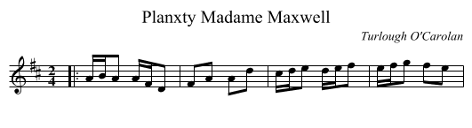 Planxty Madame Maxwell - staff notation