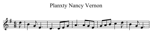 Planxty Nancy Vernon - staff notation