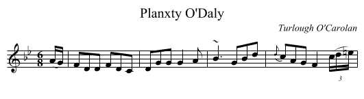 Planxty O'Daly - staff notation