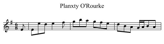 Planxty O'Rourke - staff notation