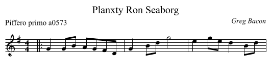 Planxty Ron Seaborg - staff notation