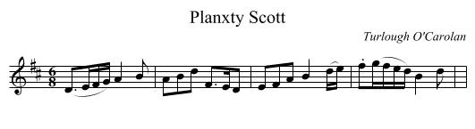Planxty Scott - staff notation