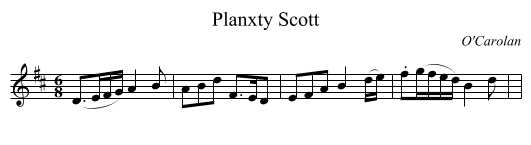 Planxty Scott - staff notation