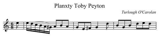 Planxty Toby Peyton - staff notation