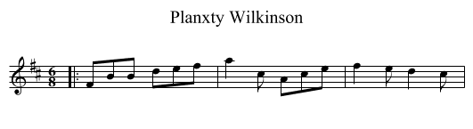 Planxty Wilkinson - staff notation