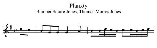 Planxty - staff notation