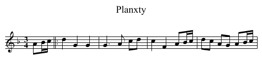 Planxty - staff notation