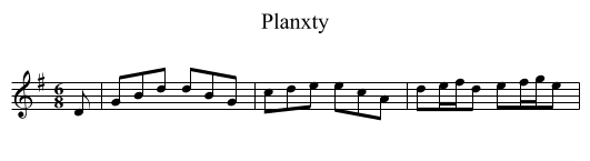 Planxty - staff notation