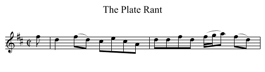 Plate Rant, The - staff notation