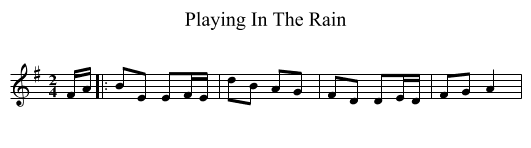 Playing In The Rain - staff notation