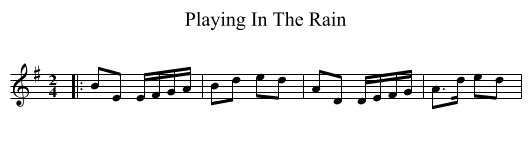 Playing In The Rain - staff notation