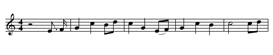 Pleasant and Delightful - staff notation
