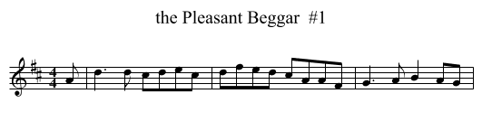 Pleasant Beggar  #1, the  - staff notation