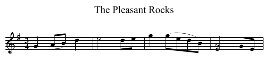 Pleasant Rocks, The - staff notation