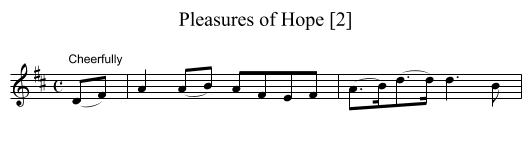 Pleasures of Hope [2] - staff notation