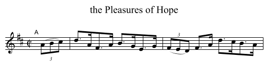 Pleasures of Hope, the  - staff notation