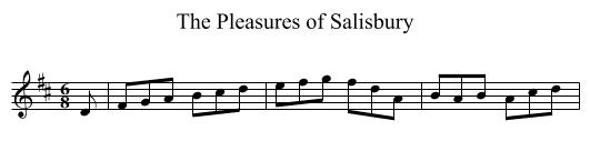 Pleasures of Salisbury, The - staff notation