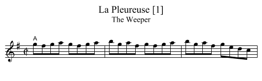 Pleureuse [1], La - staff notation