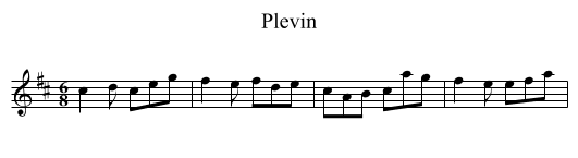 Plevin - staff notation