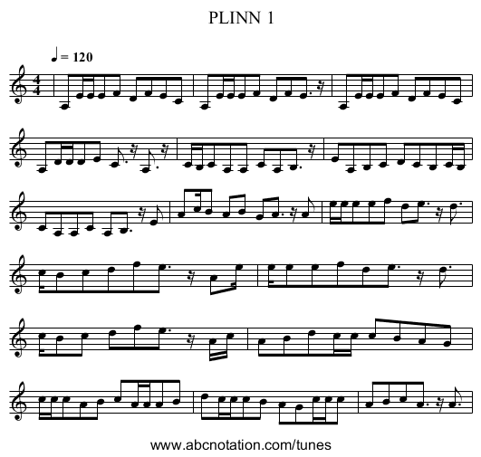 PLINN 1 - staff notation