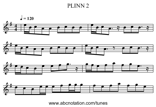 PLINN 2 - staff notation