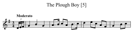 Plough Boy [5], The - staff notation