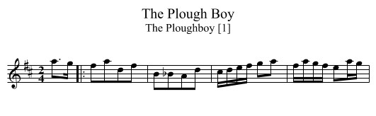 Plough Boy, The - staff notation