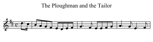 Ploughman and the Tailor, The - staff notation