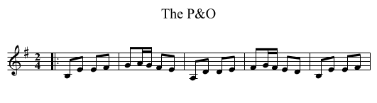 P&O, The  - staff notation