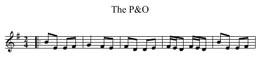 P&O, The  - staff notation