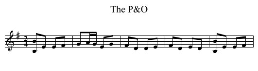 P&O, The  - staff notation