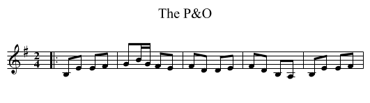 P&O, The  - staff notation