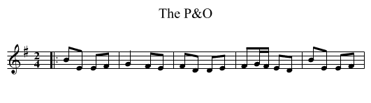 P&O, The  - staff notation