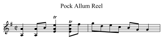 Pock Allum Reel - staff notation
