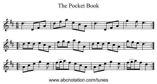 Pocket Book, The - staff notation