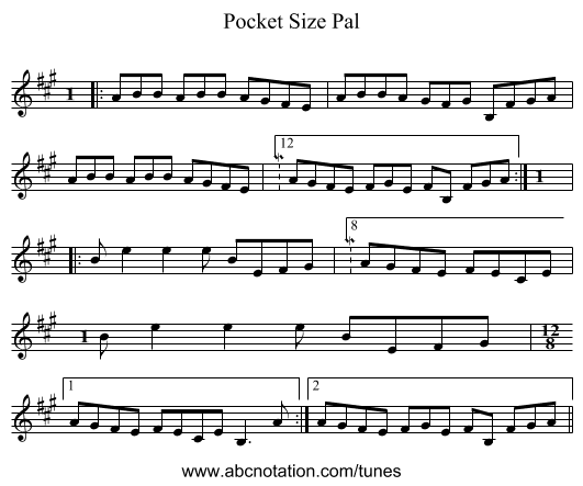 Pocket Size Pal - staff notation