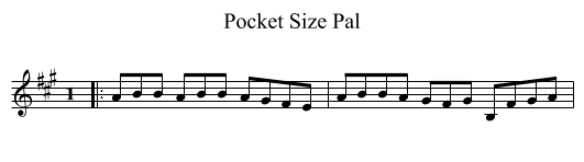 Pocket Size Pal - staff notation