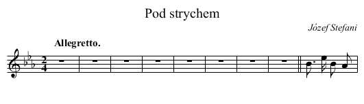 Pod strychem - staff notation