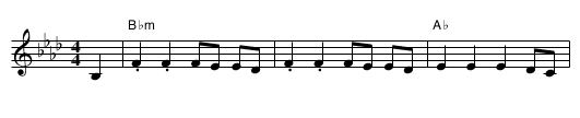Pogonosios - staff notation