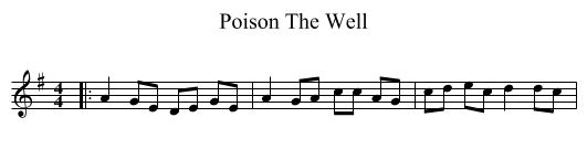 Poison The Well - staff notation